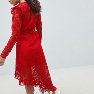 Red Lace Date Night Dress